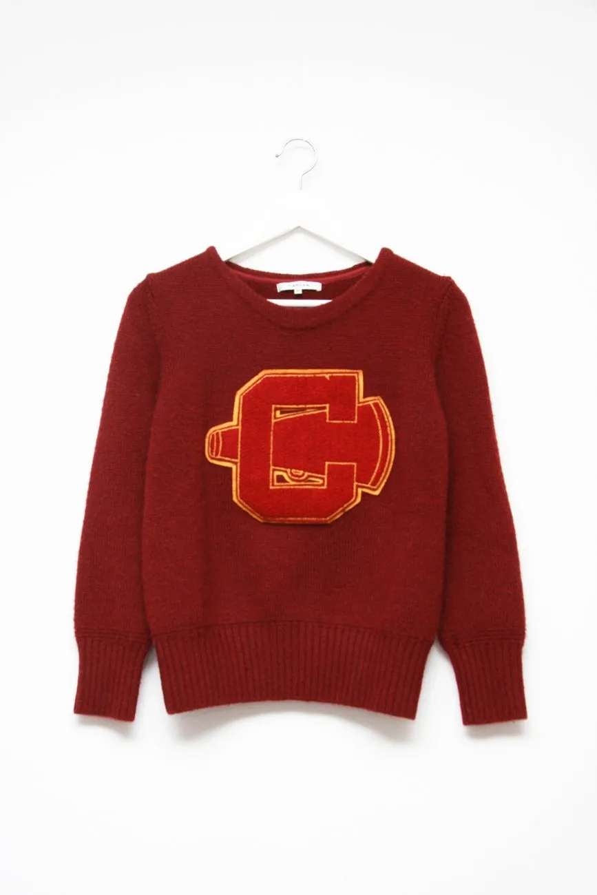 0650_CARVEN BORDEAUX RED KNIT JUMPER