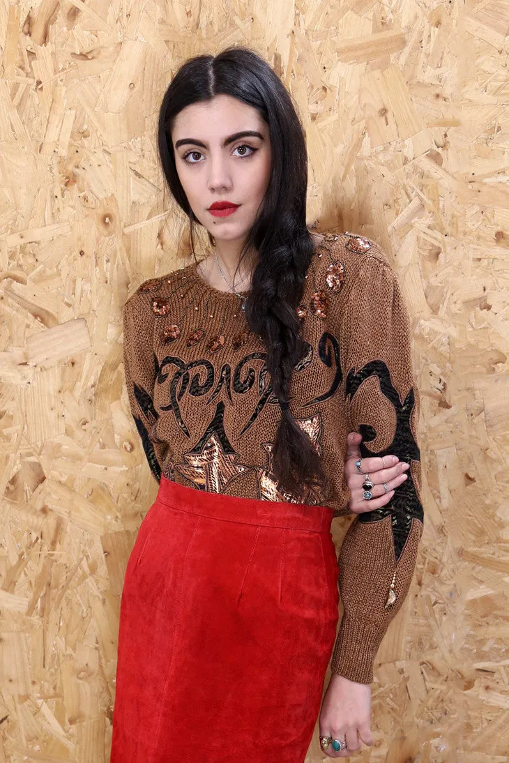 80s Embellished Jumper