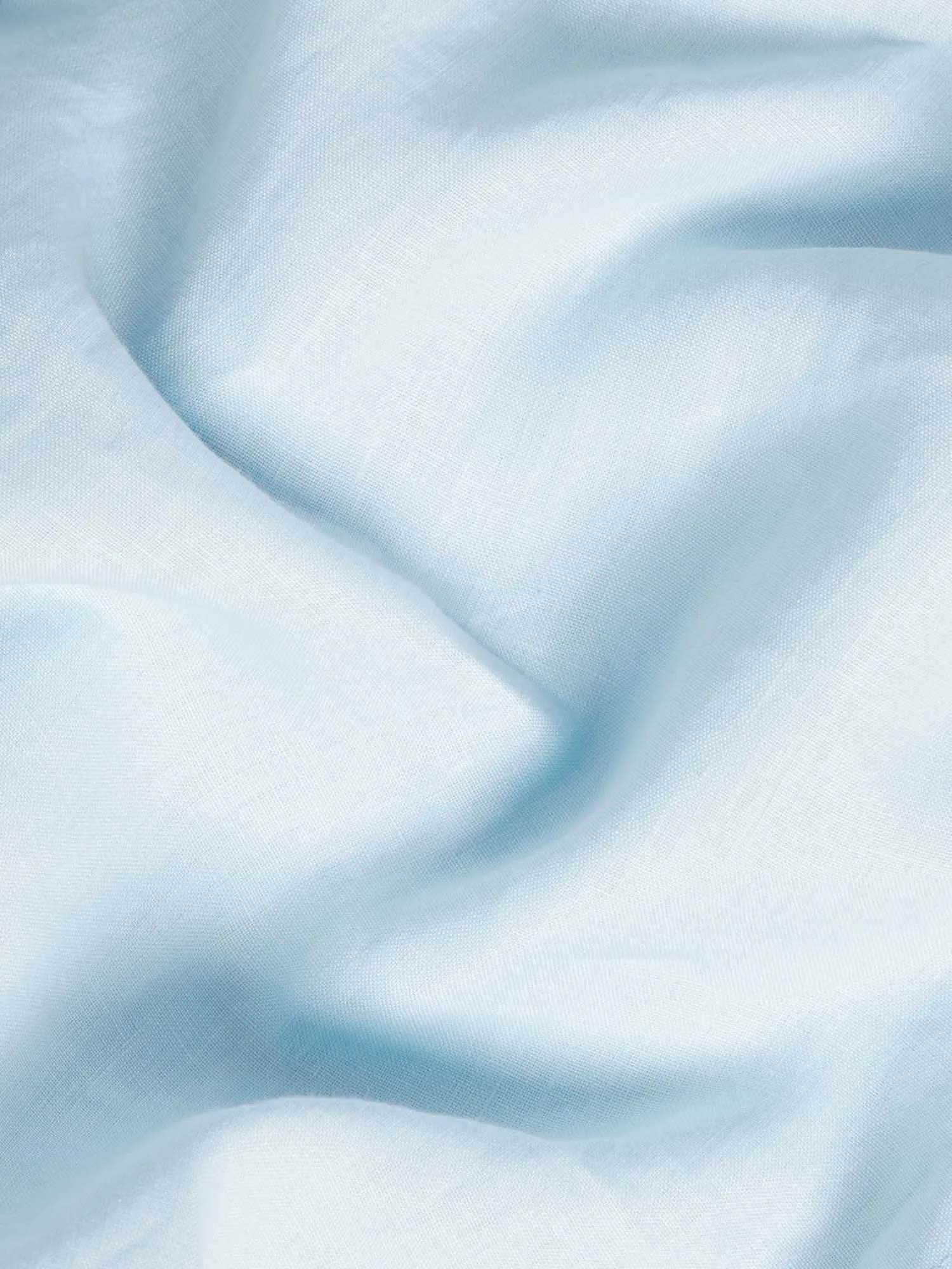 Aloe Linen Collared Long Sleeve Shirt—baby blue