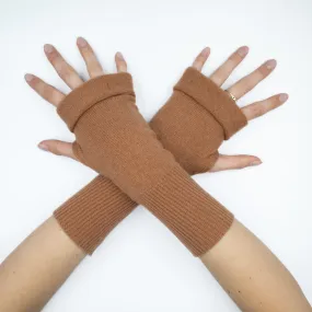 Auburn Brown Fingerless Gloves