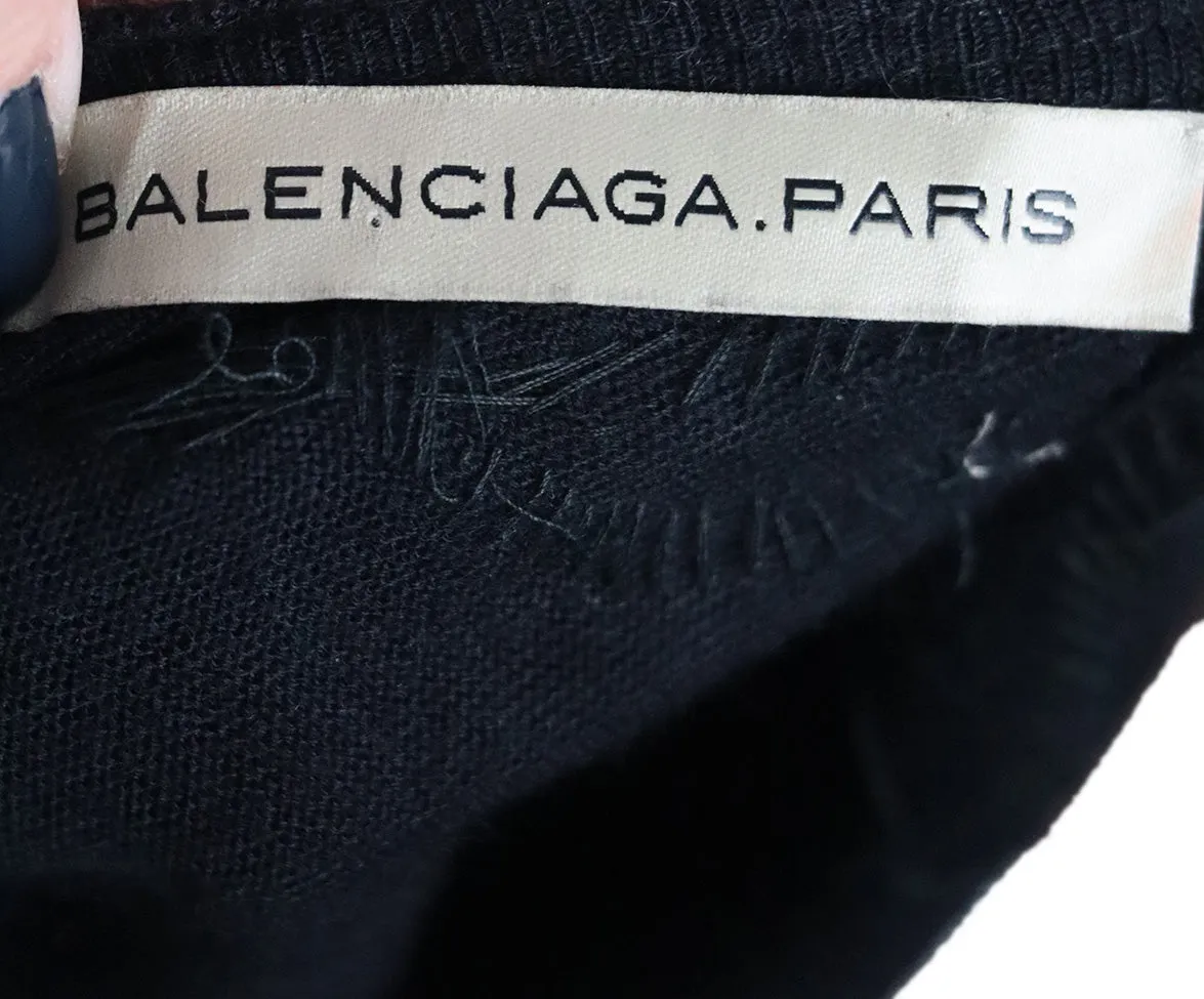 Balenciaga Black Beaded Cashmere Sweater sz 4