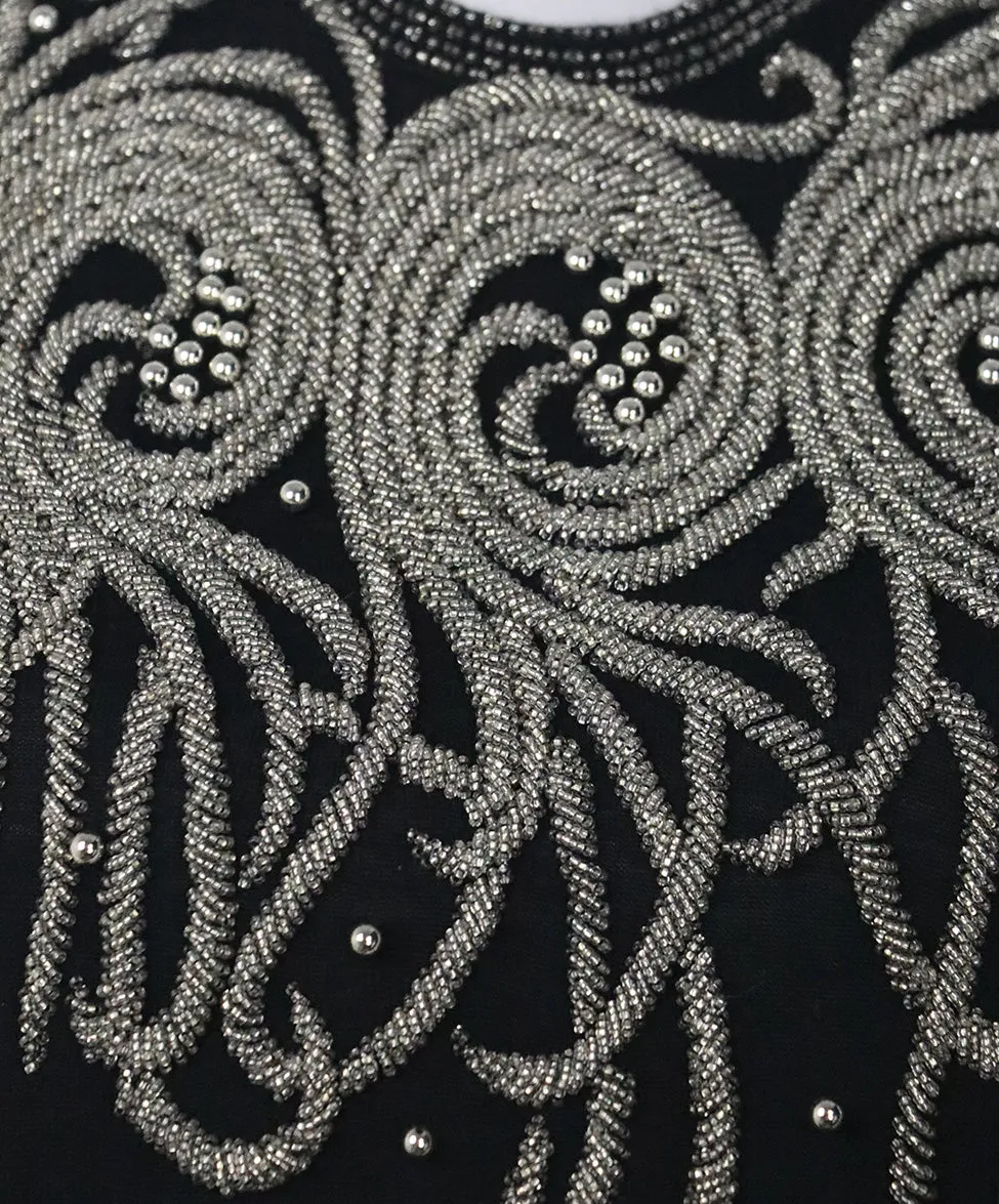 Balenciaga Black Beaded Cashmere Sweater sz 4