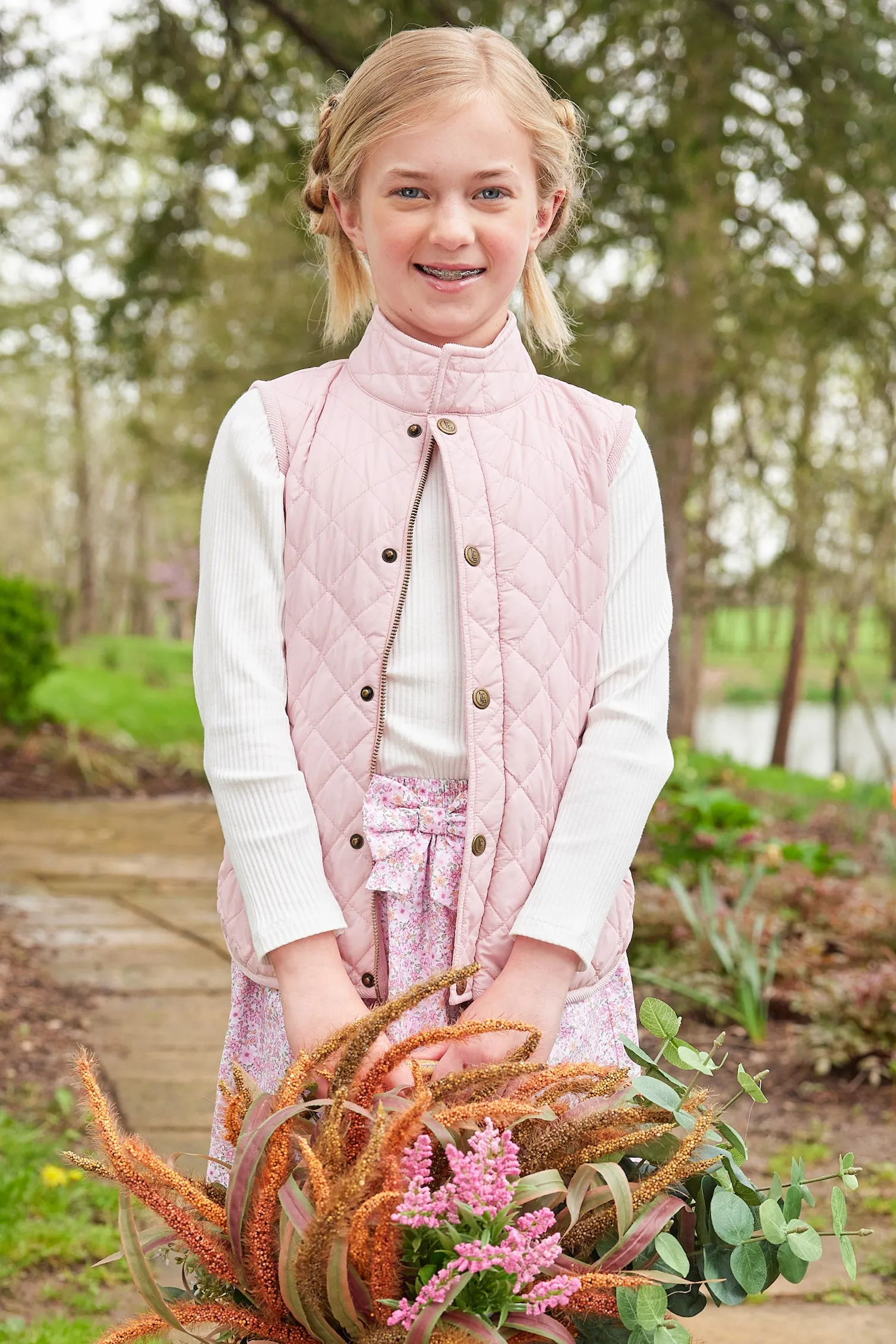 Bow Smocked Skirt - Oakleigh Floral