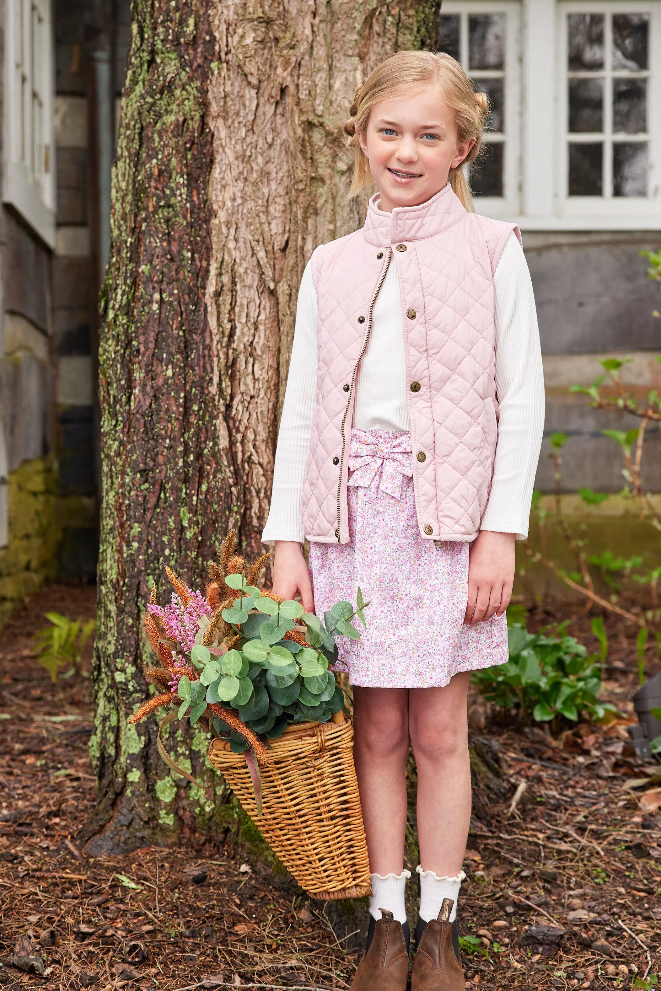 Bow Smocked Skirt - Oakleigh Floral