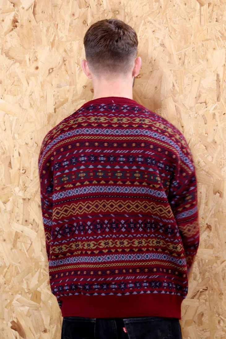 Burgundy Cosby Jumper