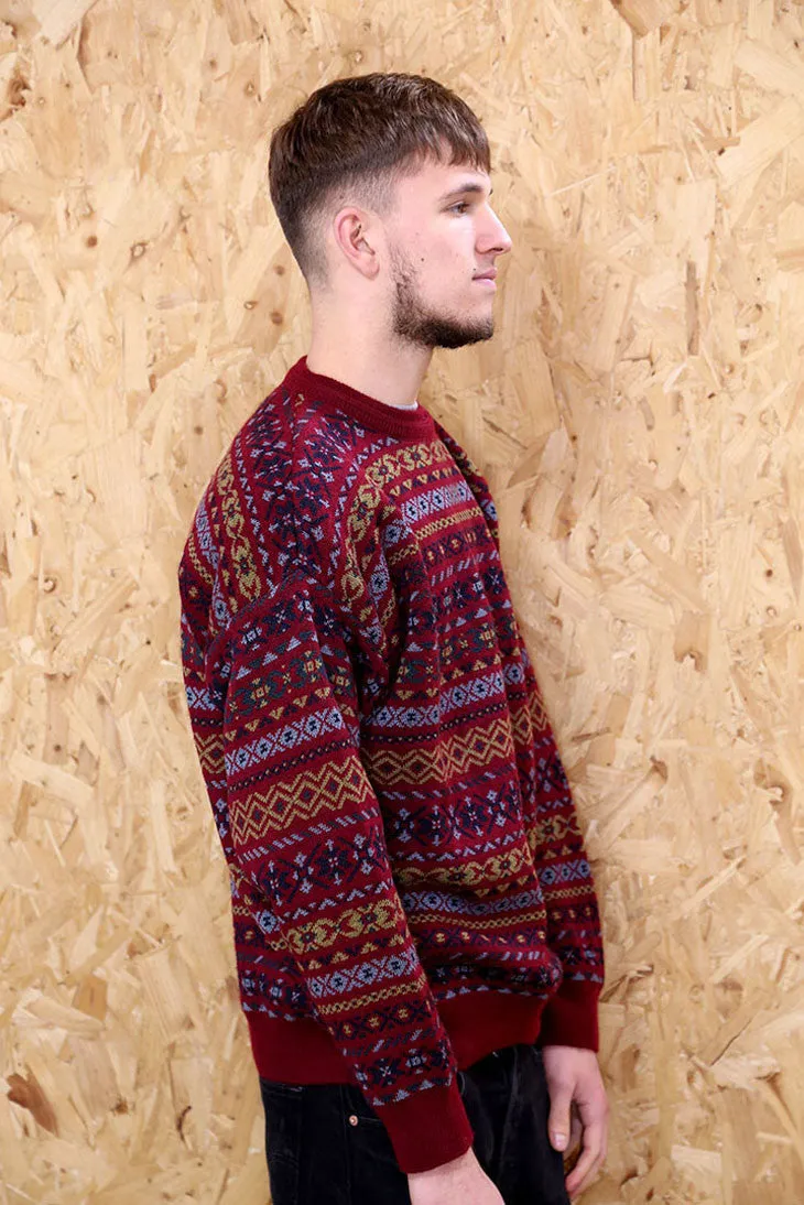 Burgundy Cosby Jumper