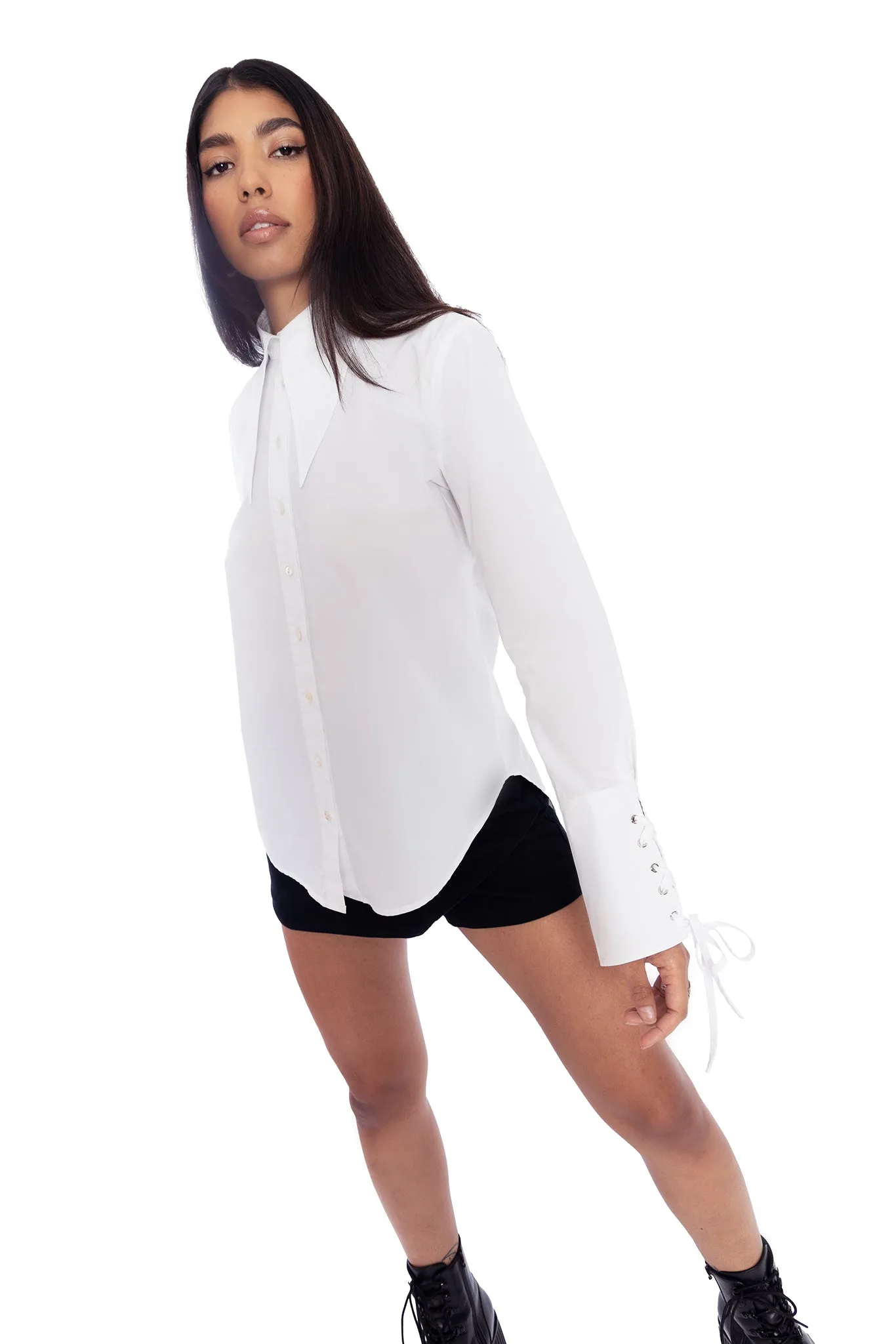 Ceremony Lace Up Back Shirt