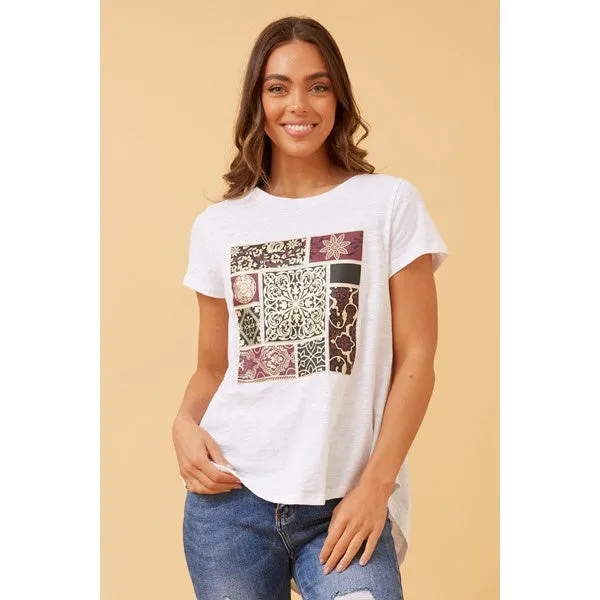 CG FLORAL BOHO GRAPHIC T-SHIRT