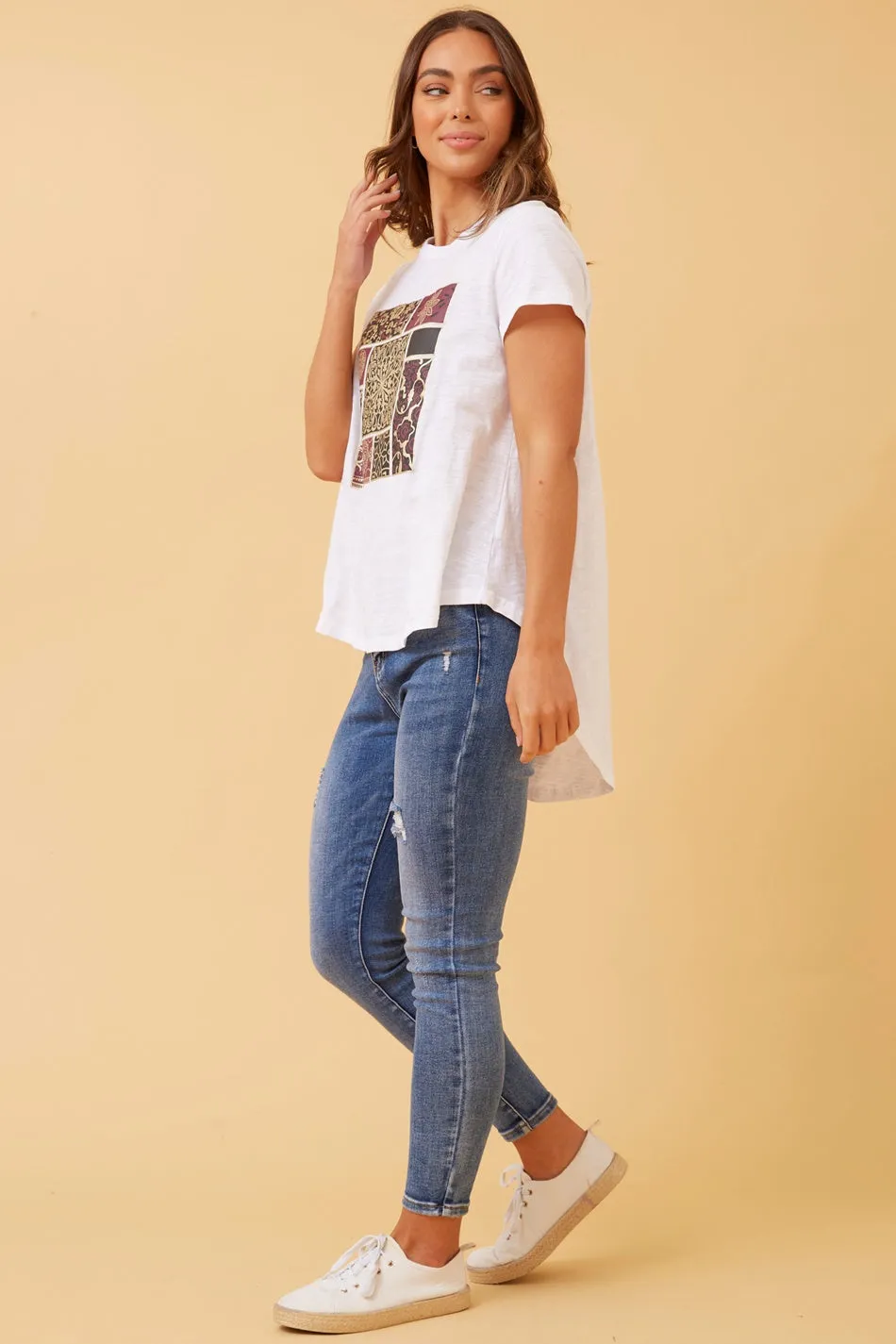 CG FLORAL BOHO GRAPHIC T-SHIRT