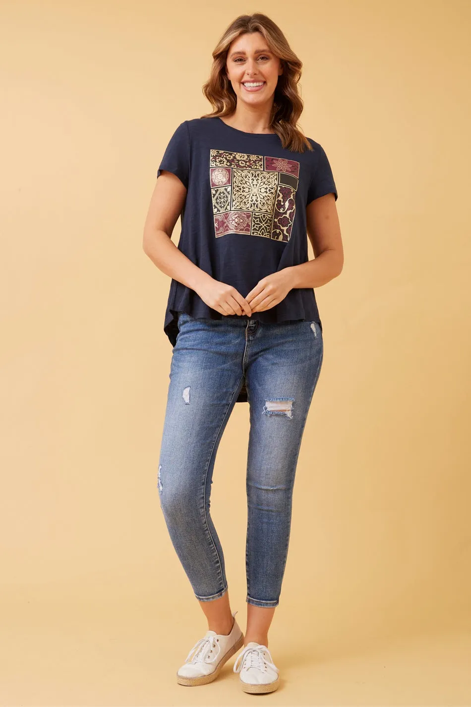 CG FLORAL BOHO GRAPHIC T-SHIRT