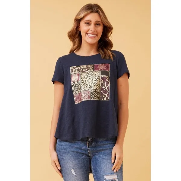 CG FLORAL BOHO GRAPHIC T-SHIRT