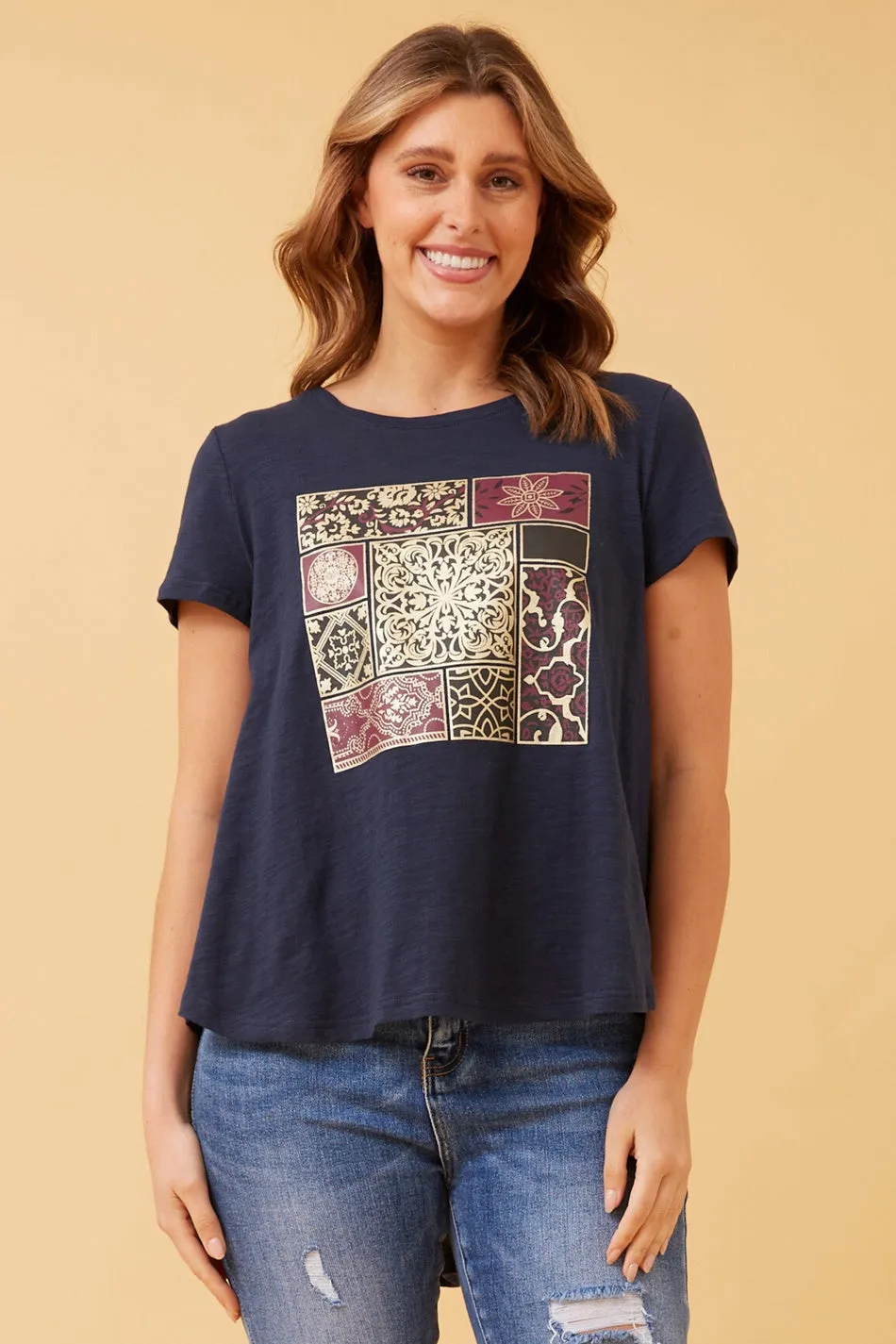 CG FLORAL BOHO GRAPHIC T-SHIRT