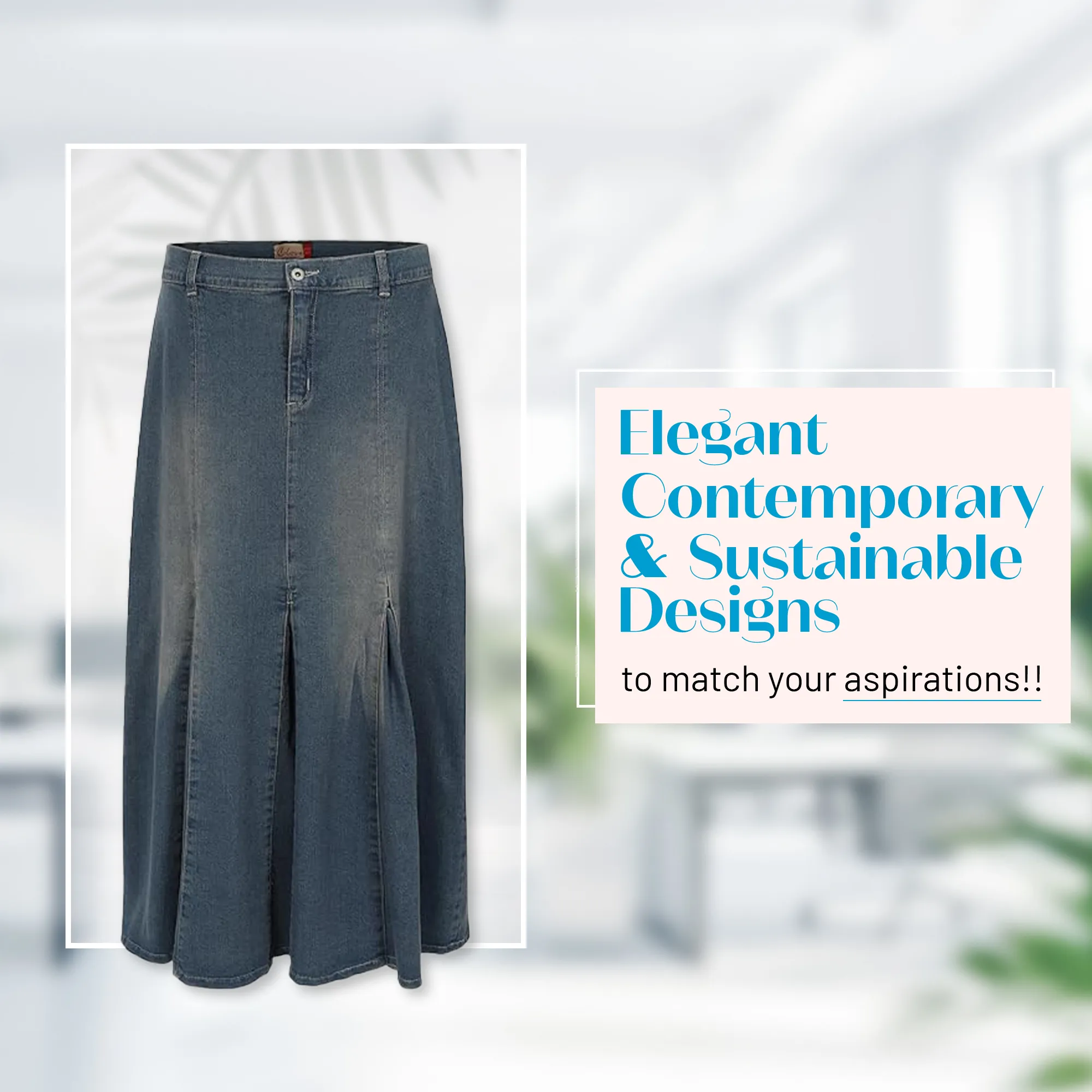 Clove Jeans Womens A Line Skirt Stretch Denim Long Plus Size Maxi Skirts(12- 24)