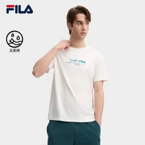 FILA CORE LIFESTYLE HERITAGE MYSTERIOUS JOURNEY Men Short Sleeve T-shirt (White)