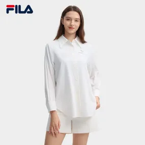 FILA CORE LIFESTYLE HERITAGE MYSTERIOUS JOURNEY Women Long Sleeve Shirt (White)