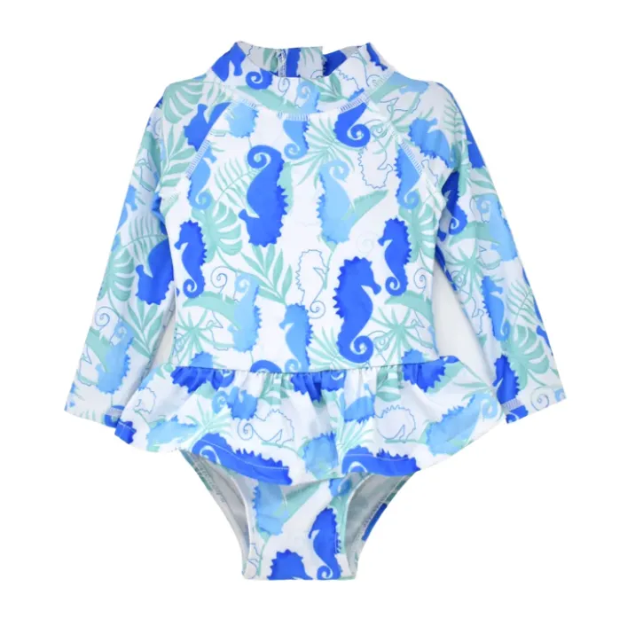 Flap Happy Seahorse Alissa Ruffle Rash Guard