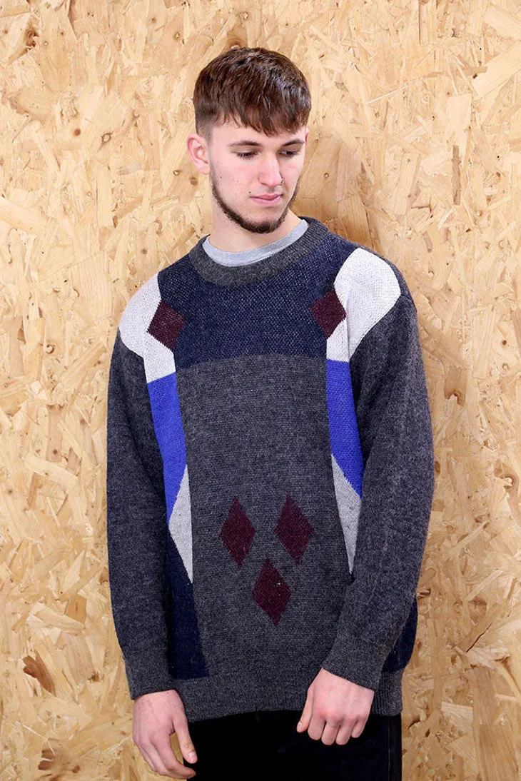 Grey Geometric Cosby jumper