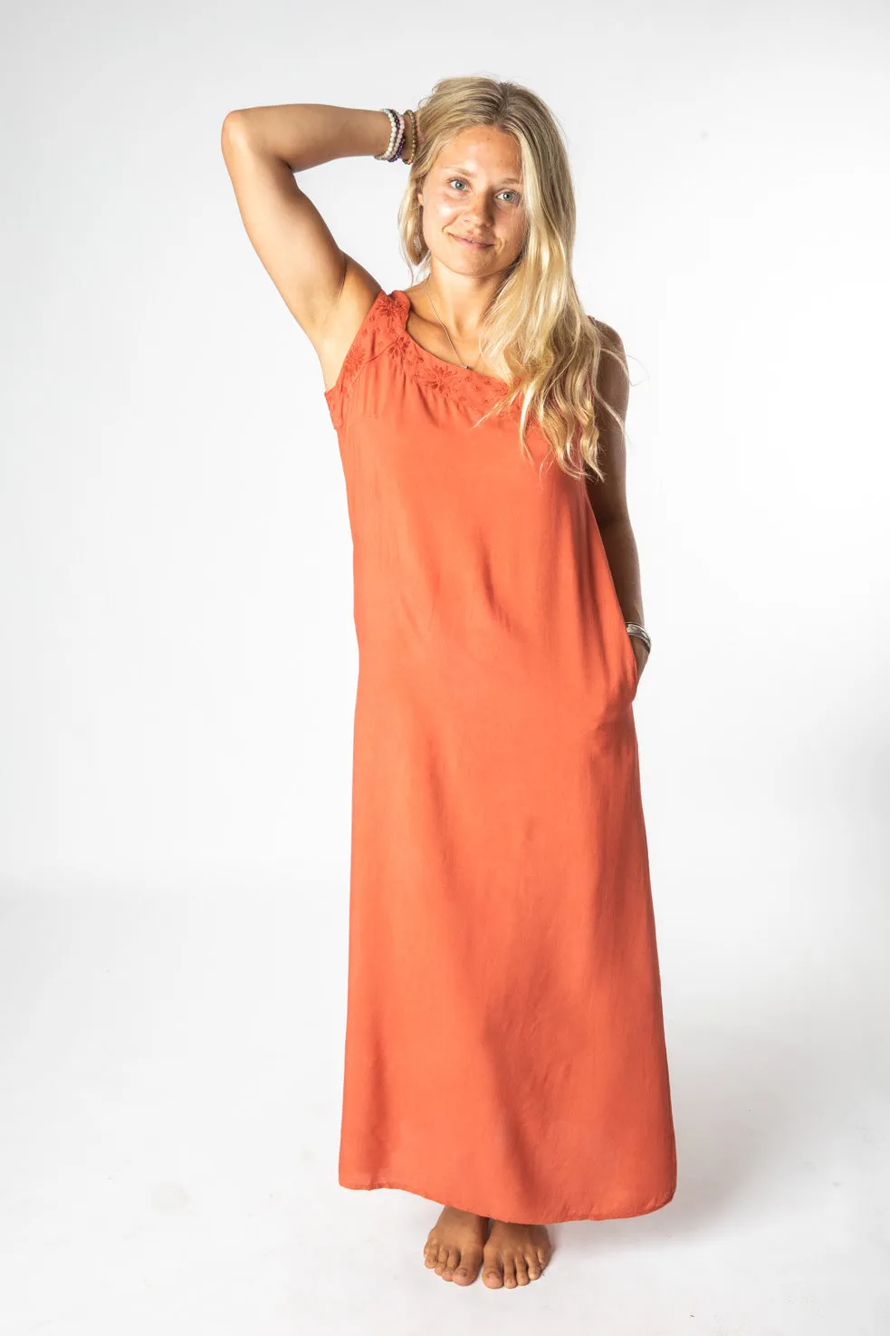 Khilana Embroidered Tank Maxi Dress Seconds