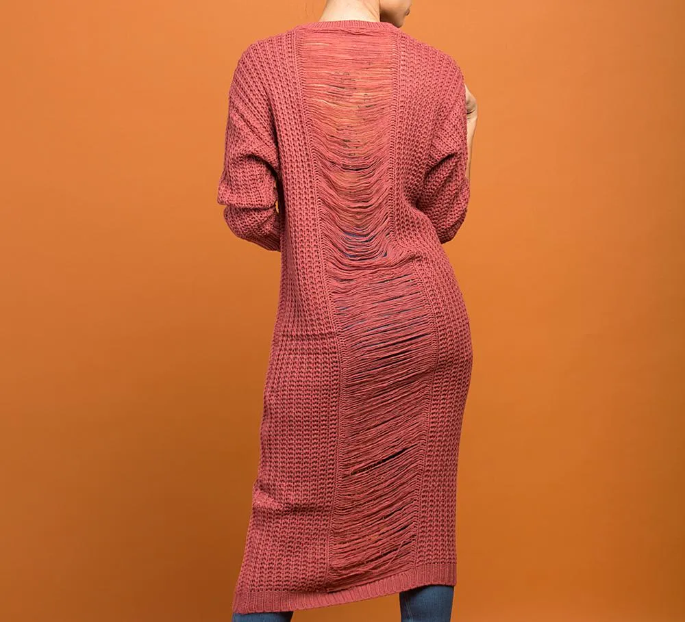 MELLE MAUVE SWEATER DRESS