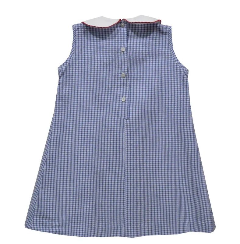 Monday's Child Blue Sailboat Applique Dress