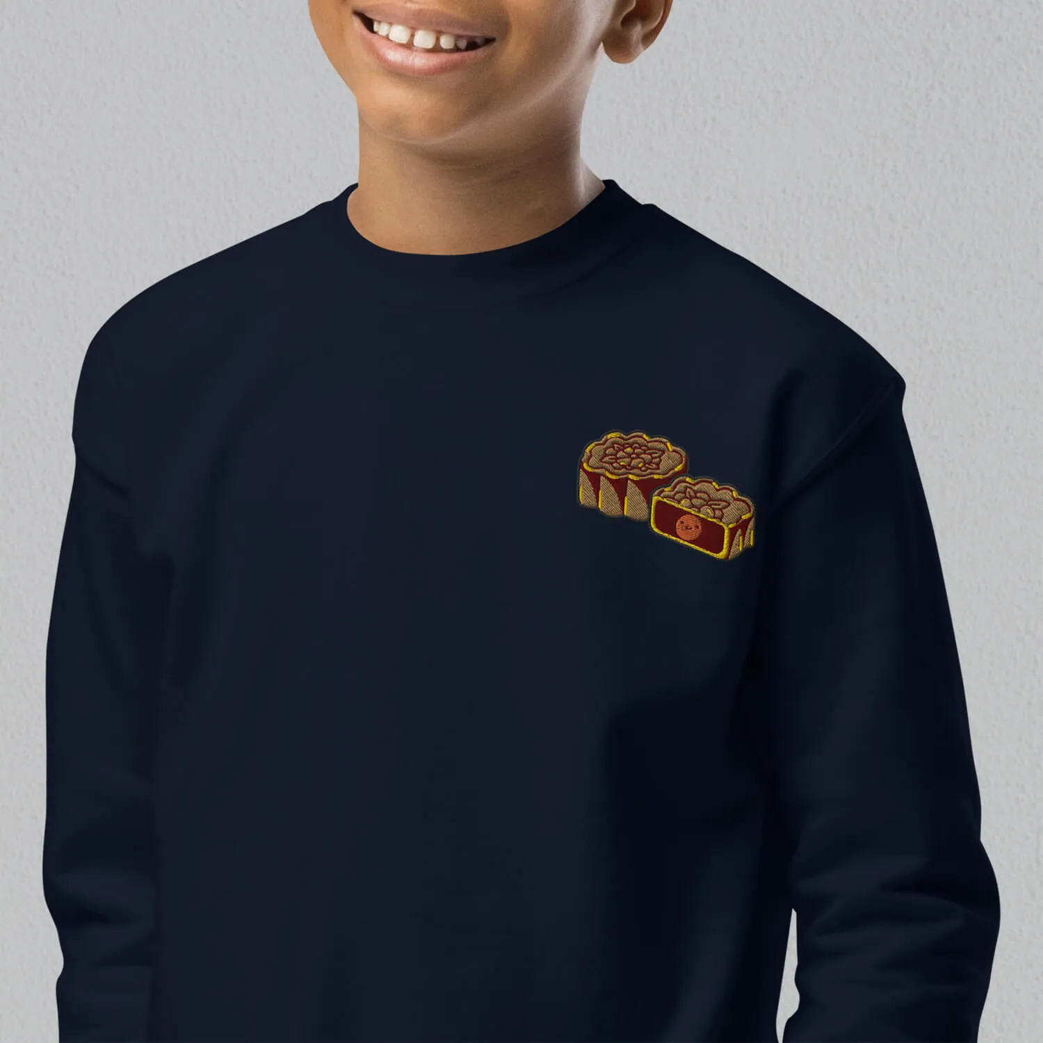 Mooncake Embroidered Kids Sweatshirt