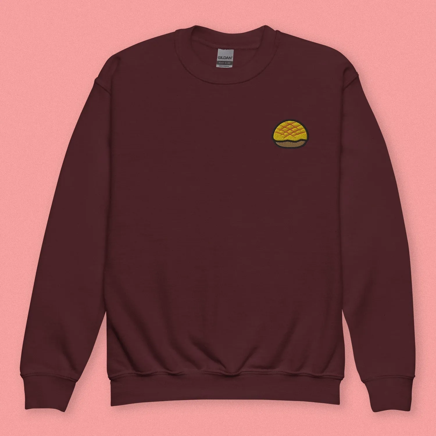 Pineapple Bun Embroidered Kids Sweatshirt