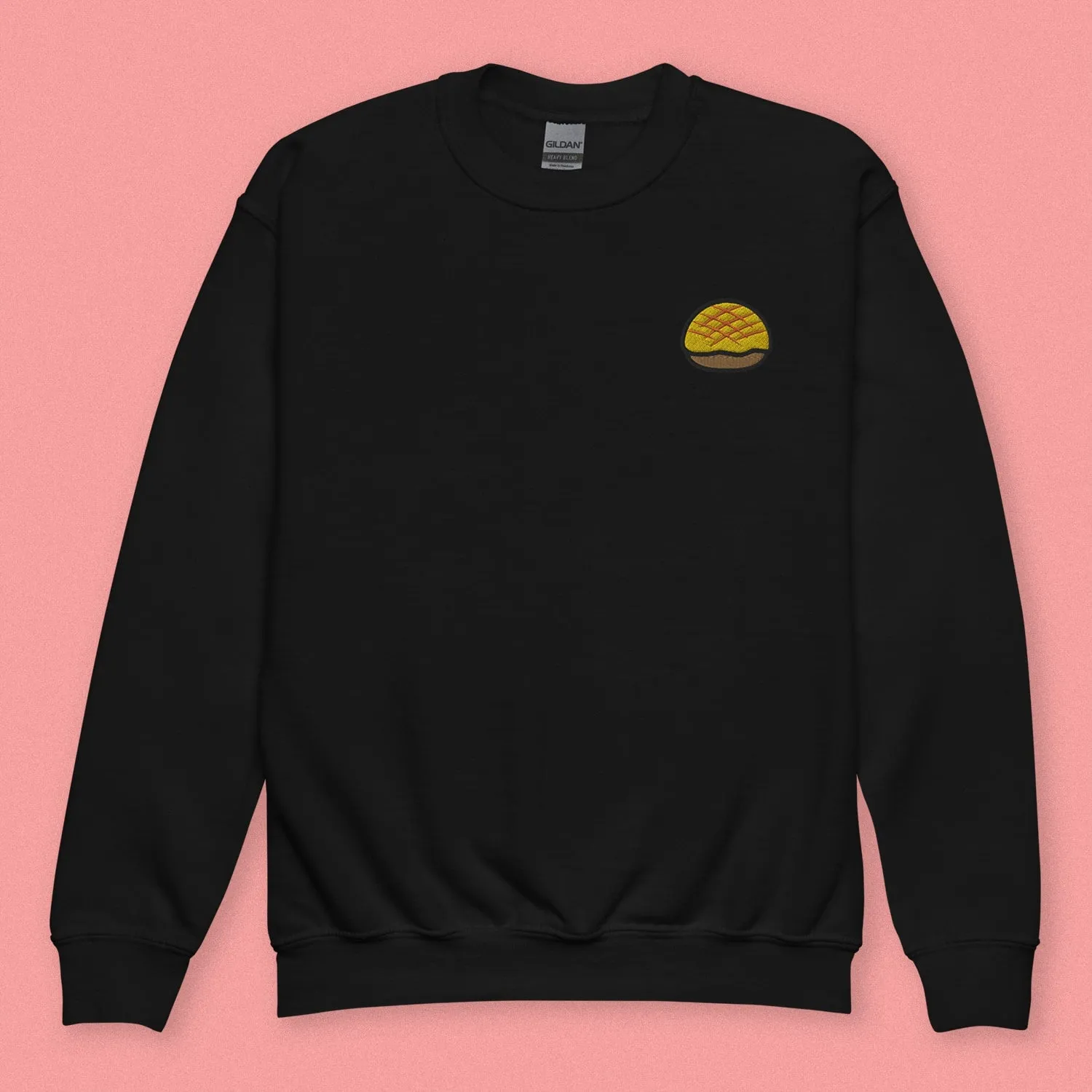 Pineapple Bun Embroidered Kids Sweatshirt