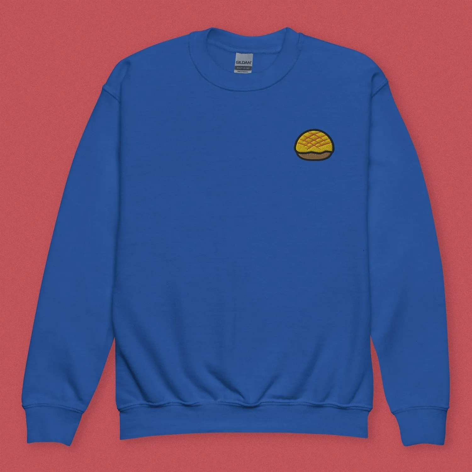 Pineapple Bun Embroidered Kids Sweatshirt