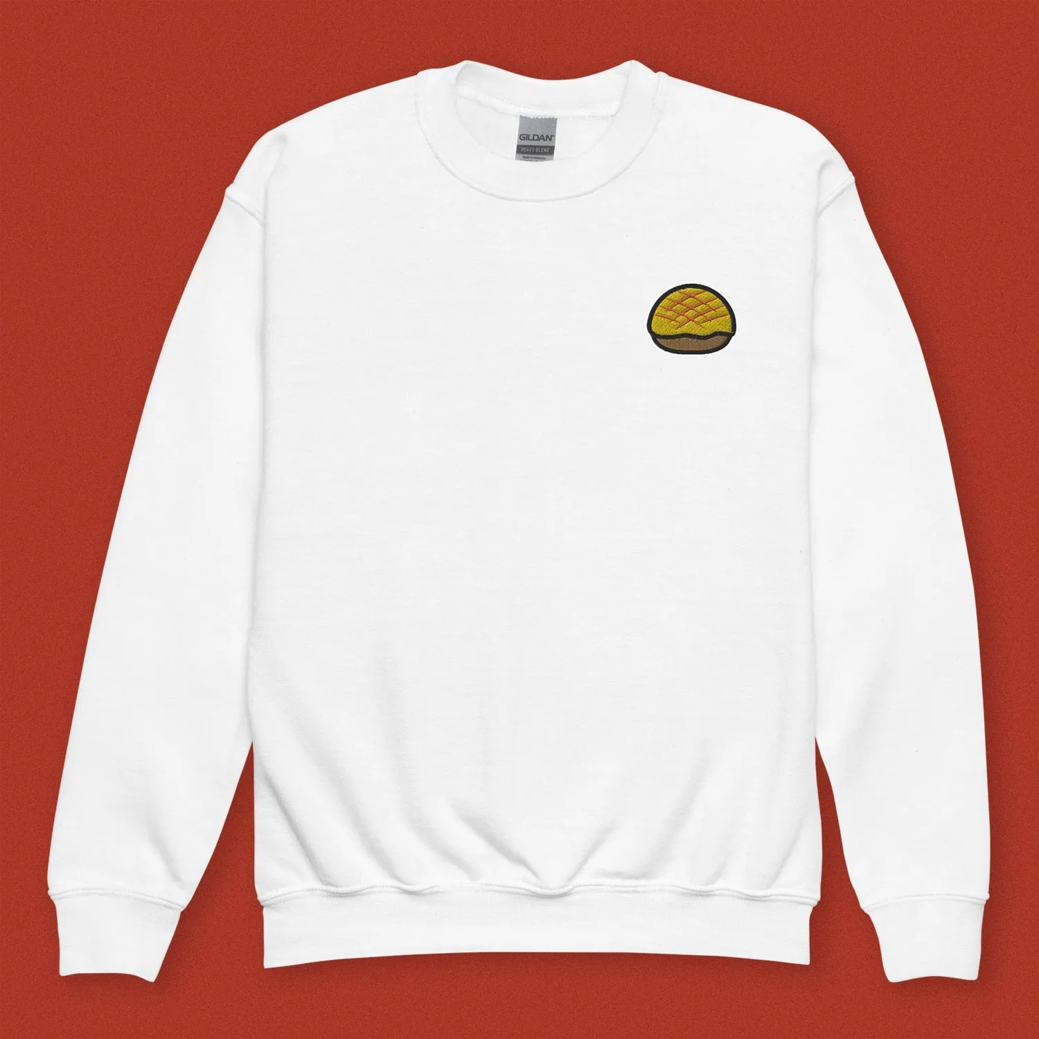 Pineapple Bun Embroidered Kids Sweatshirt