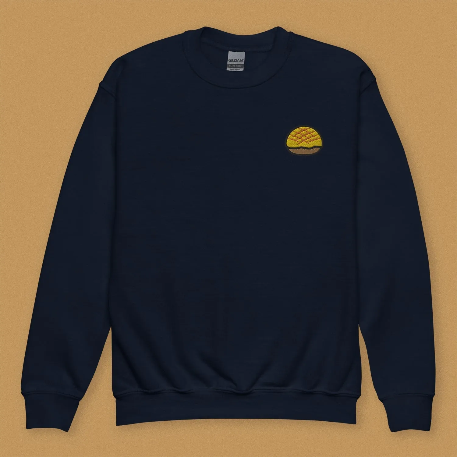 Pineapple Bun Embroidered Kids Sweatshirt