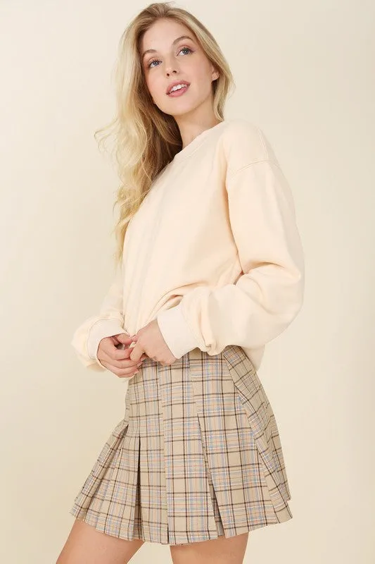 Plaid Pleated Mini Skirt - Lilou
