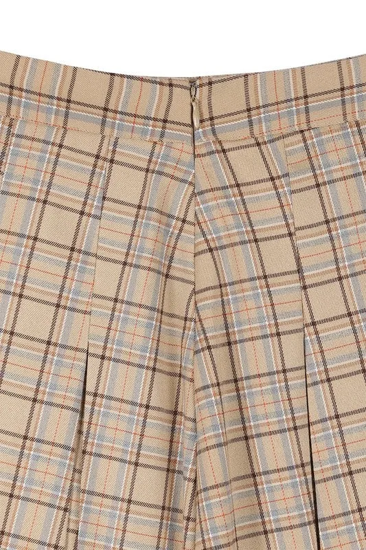 Plaid Pleated Mini Skirt - Lilou