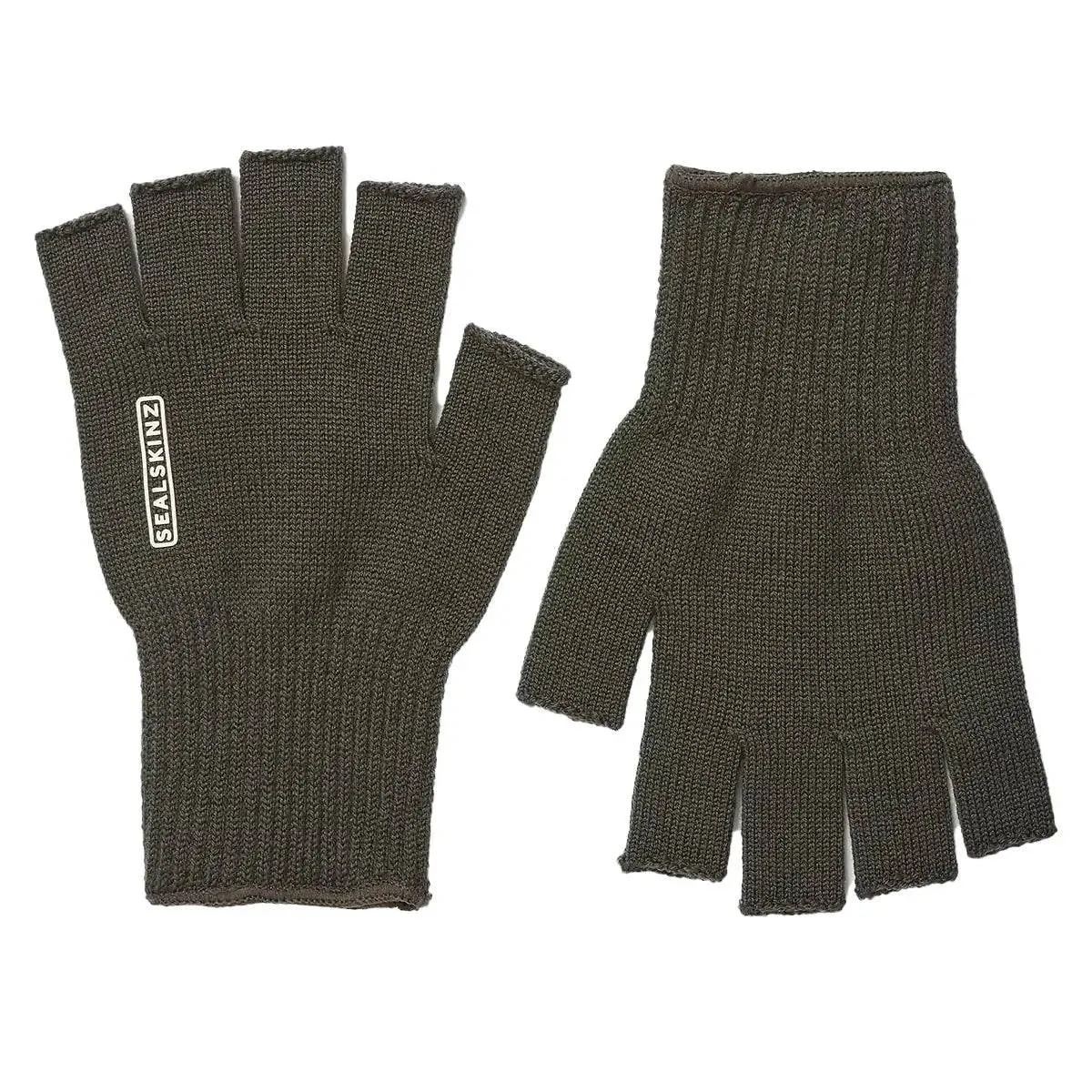 SealSkinz Thornham Merino Fingerless Gloves Olive