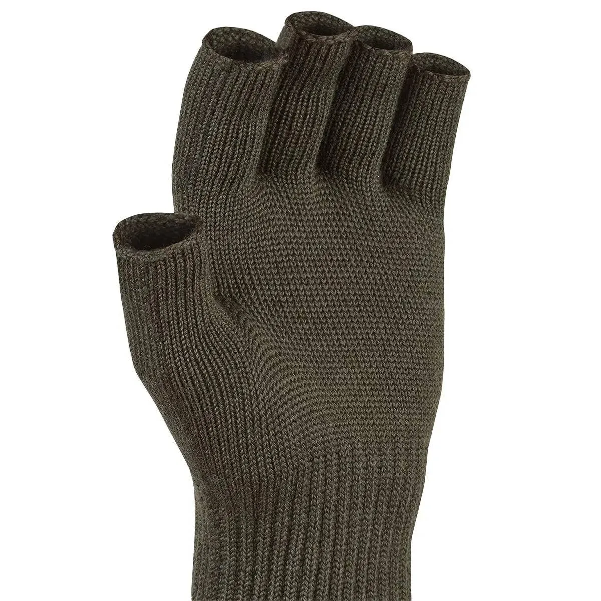 SealSkinz Thornham Merino Fingerless Gloves Olive