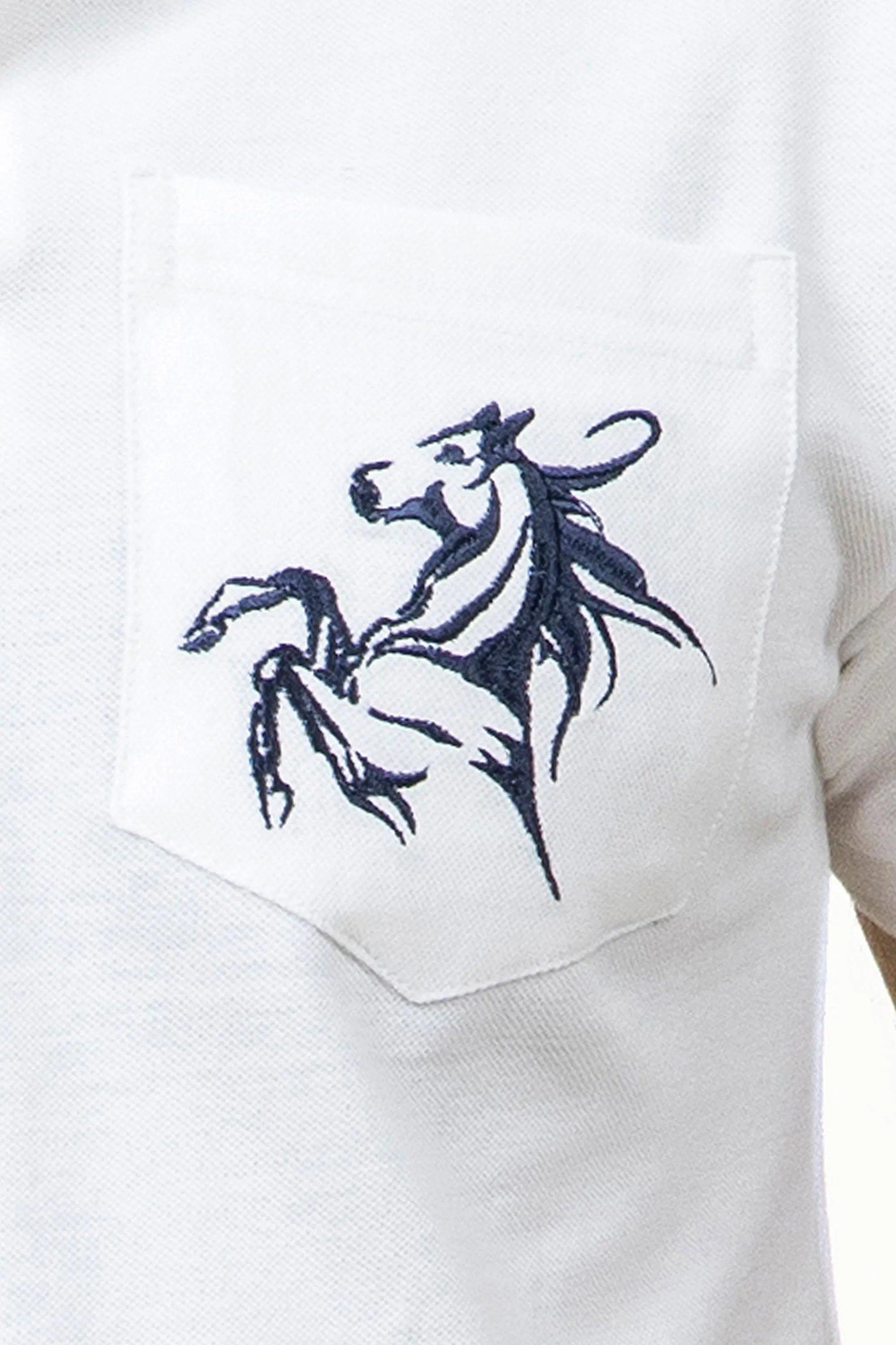 White Pocket Polo (PLUS SIZE)