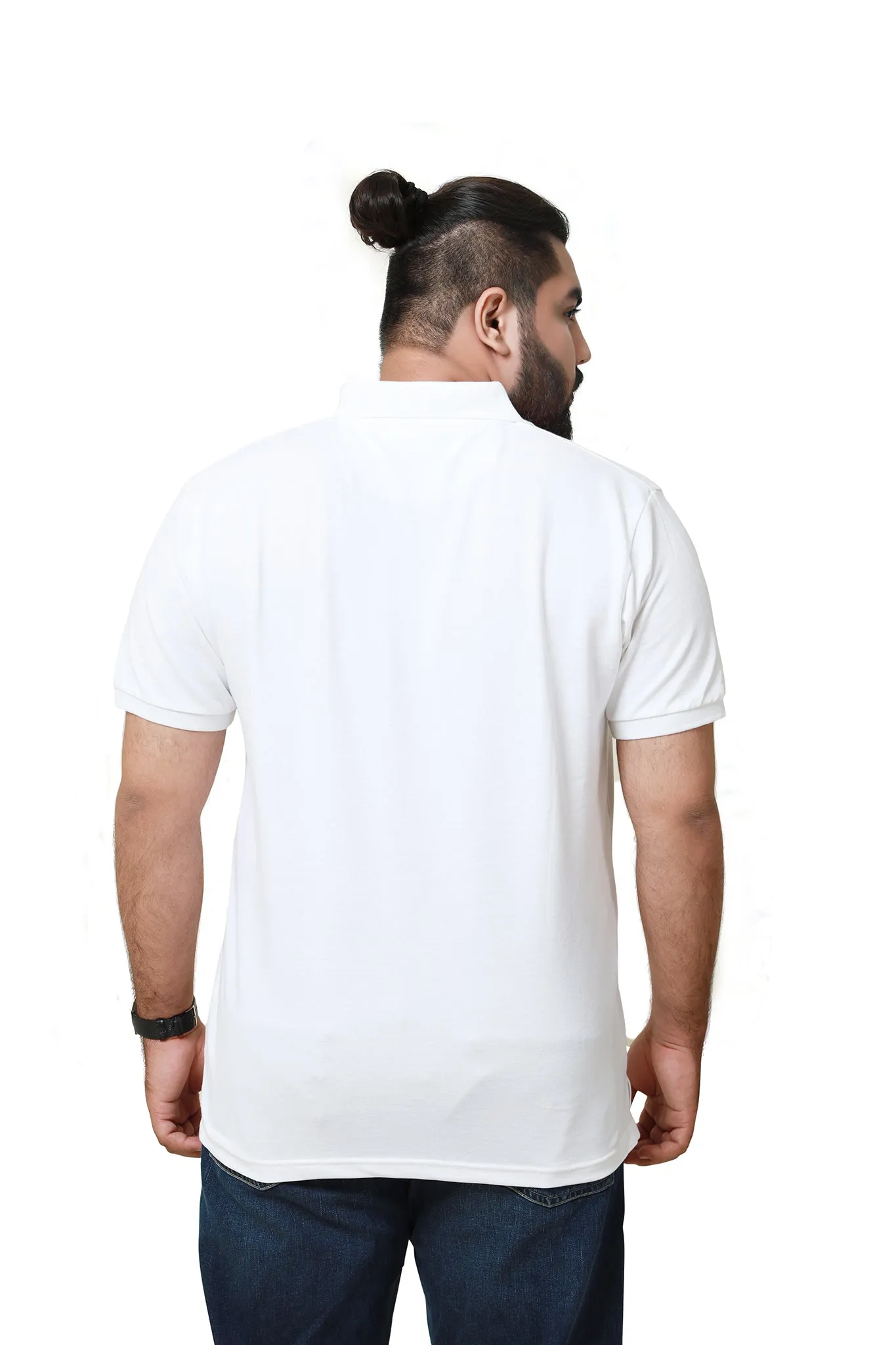 White Pocket Polo (PLUS SIZE)
